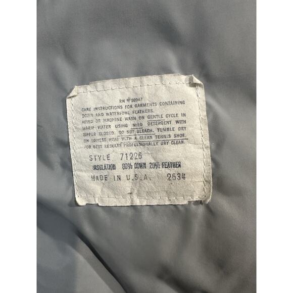 Vintage Johnnie-O Enfield Button Red Goose Down Puffer Vest Made In USA XL - Picture 8 of 8